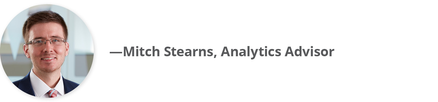 Mitch Stearns, Analytics Advisor